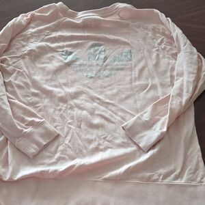 Sale, 3 For $40 adidas Light Pink Long Sleeve Crewneck with Silver Trefoil